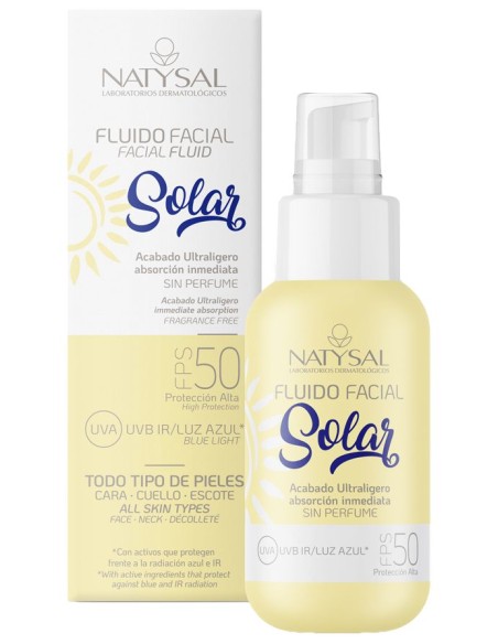 Solar Spf50  Facial  Resistente Agua 50 Ml de Natysal