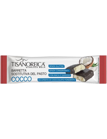 Barrita sustitutiva de chocolate negro con sabor a coco 60 g