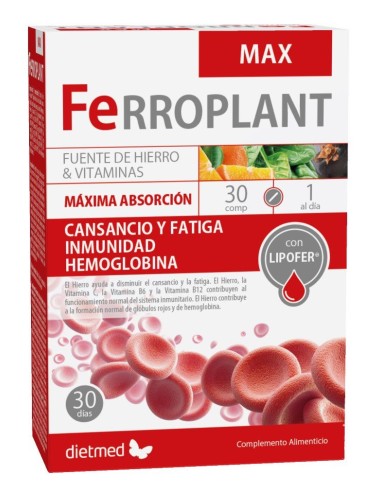 Ferroplant Max 30 comprimidos  Dietmed