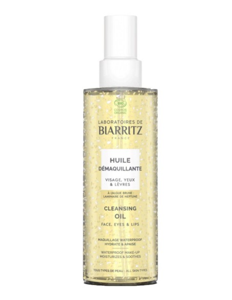 Aceite Facial Desmaquillante Cara Ojos  Labios 200 Ml de Alga Maris - Lab. Biarritz