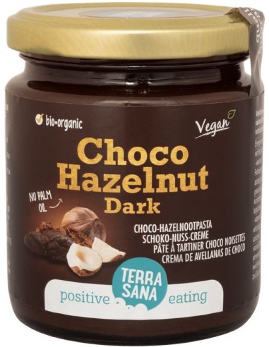 TERRASANA CREMA DE CACAO NEGRO Y AVELLANA 250G