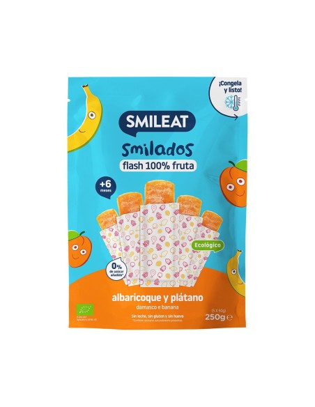 Smilados De Albaricoque Y Plátano Bio, 50 G de Smileat