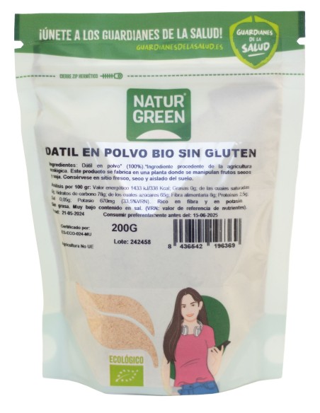Harina de Datil bio 200 gr de Naturgreen