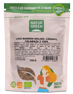 Semillas de Lino Molido, Cáñamo, Calabaza y Chía Bio