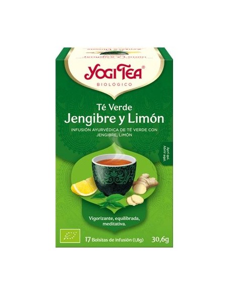 Yogi Tea Verde Jengibre Y Limon Bio 17 Bolsitas de Yogi Tea