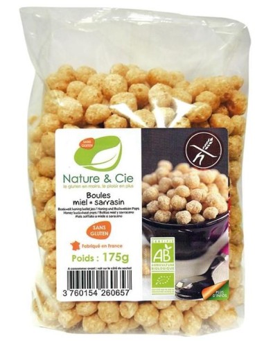 Bolitas De Trigo Sarraceno Con Miel Sin Gluten Bio, 175 G de Nature&Cie