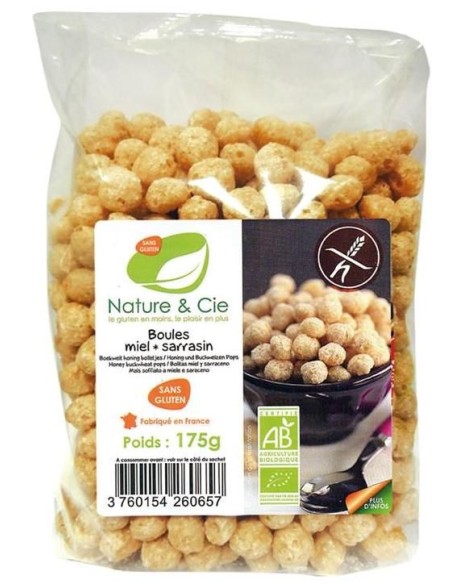 Bolitas De Trigo Sarraceno Con Miel Sin Gluten Bio, 175 G de Nature&Cie