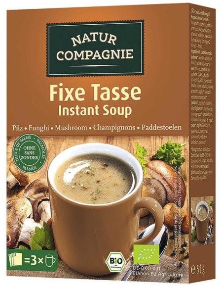 Sopa Instantanea Champiñon Bio 3 X 17 Gr de Natur Compagnie