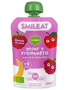 Pouch Yogur Y Frambuesa 100 G Eco de Smileat
