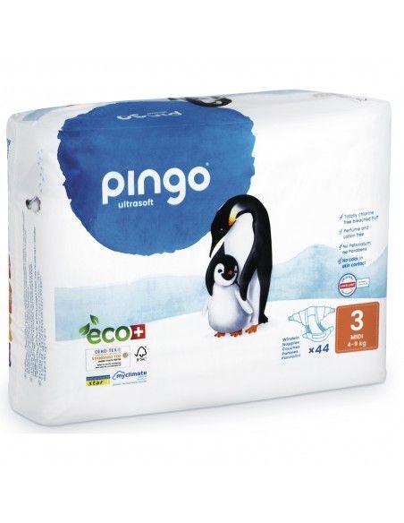 Pañales T3 4-9 Kg Bio, 44 Uds. de Pingo