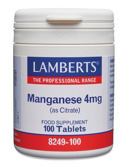 Manganeso Citrato 4Mg. 100 Cap. de Lamberts