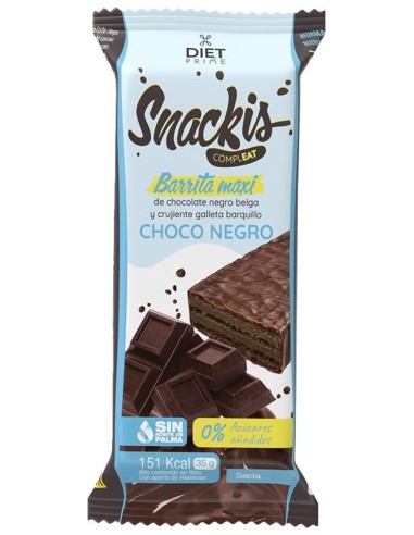 Diet Prime Snackis Compleat Barrita Maxi Choco Negro 12 Uds de Herbora