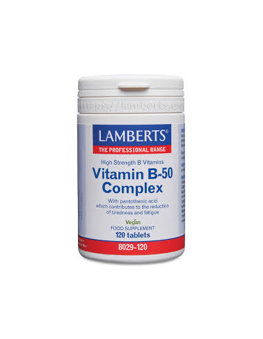 Complejo Vitaminas B-50 Lamberts 120 Tabletas Energía Vital
