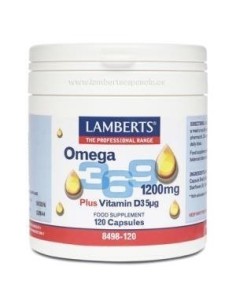 Pack 5 Uds. Omega 3,6,9 1200 mg + Vitamina D3 de Lamberts