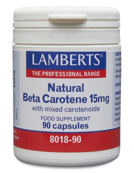 Pack 5 Beta Caroteno Natural 15 mg 90 Cápsulas Lamberts