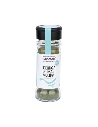 Alga Lechuga de Mar molida, en tarro de vidrio especiero