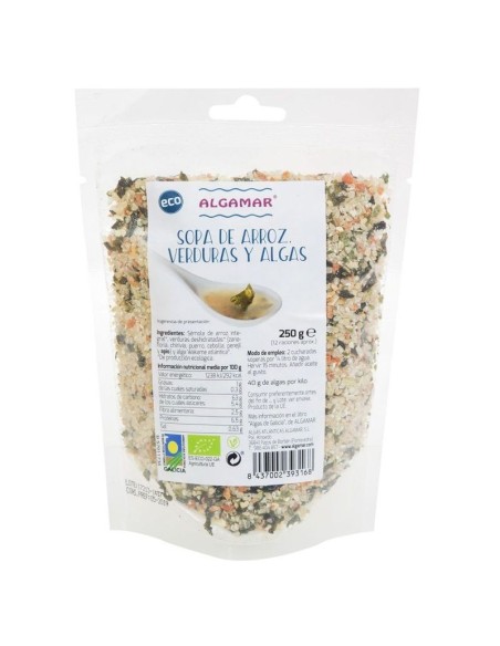 Sopa de Arroz, Verduras  y Algas 250 g