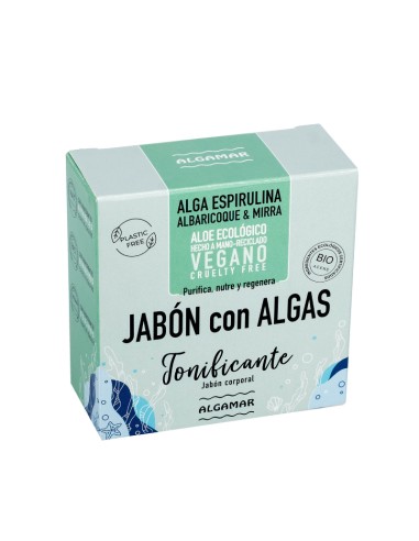 Jabón corporal con Algas en pastilla. TONIFICANTE.