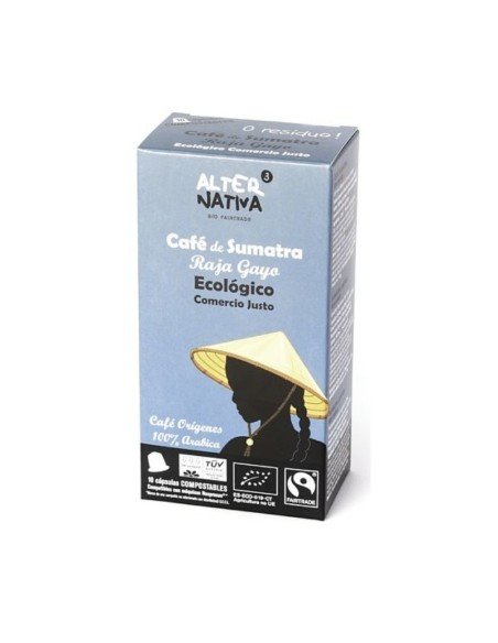 Café Sumatra Raja Gayo Bio-Ft. 10Uds 5G Cápsulas