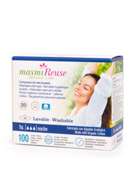 Compresa de Tela Lavable Noche con Alas