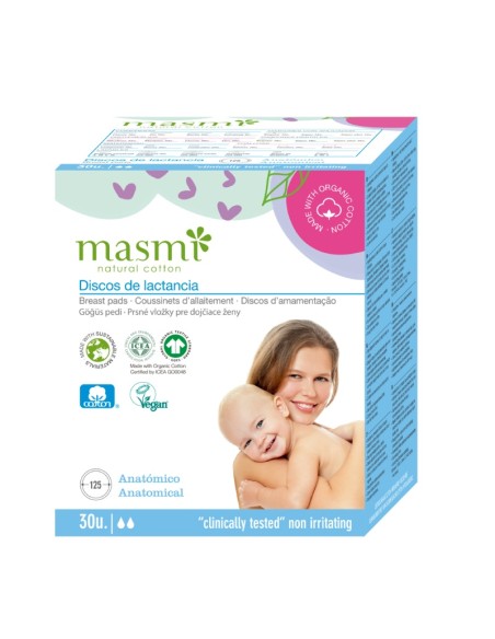 Discos Lactancia Masmi Natural Cotton 30U