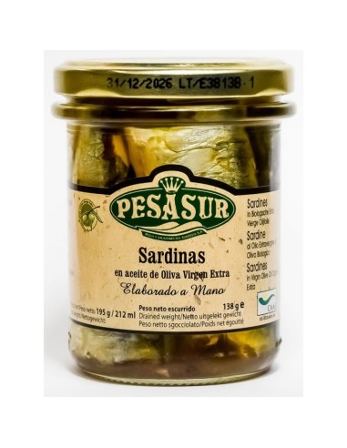 Sardinas 3/4 Piezas (Tarro Cristal)