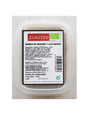 Humus con Sésamo y Ajo Negro