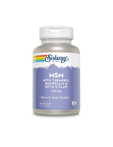 MSM con Cúrcuma, Boswellia y Garra del Diablo 750 mg - 90 cápsulas