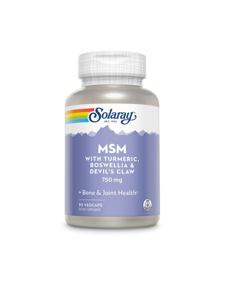 MSM con Cúrcuma, Boswellia y Garra del Diablo 750 mg - 90 cápsulas