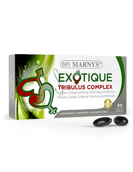 S-Exotique Tribulus Complex ? Tribulus + Gingko Biloba + Ginseng + Vitamina E  30 Cápsulas  Marnys