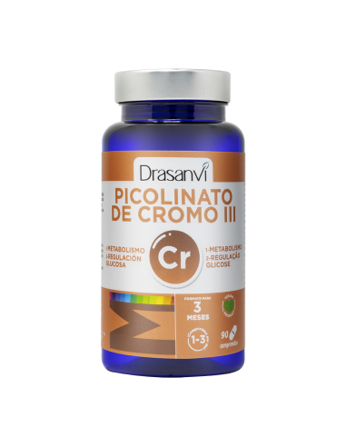 Picolinato de Cromo III Drasanvi 90 Comprimidos - Mineral Vital