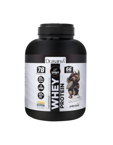Whey Protein Concentrada Doble Chocolate 2Kg Sport Live Drasanvi
