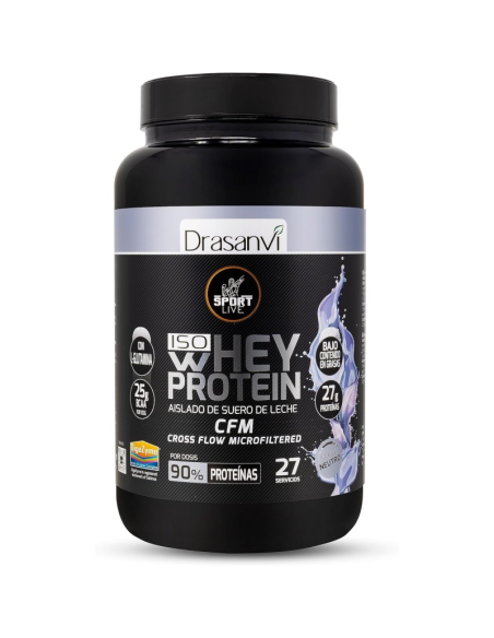 Whey Protein Aislado Neutro 800G Sport Live Drasanvi
