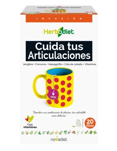 Pack 3x2 Herbodiet Cuida Tus Articulaciones Envase de 20 bolsitas filtro de 1,5 g. de Novadiet
