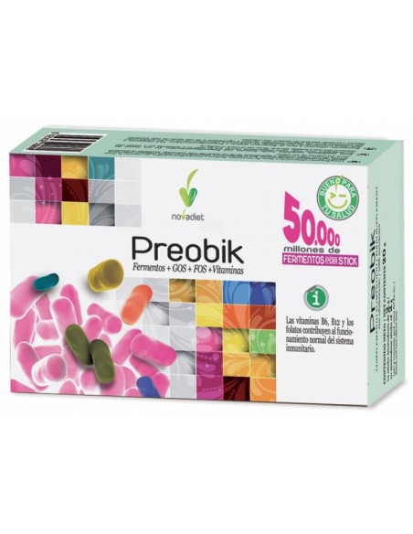Pack 3x2 Preobik Envase de 10 sticks monodosis de 2 g. de Novadiet