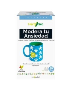 Pack 3x2 Herbodiet Modera Tu Ansiedad Envase de 20 bolsitas filtro de 1,5 g. de Novadiet