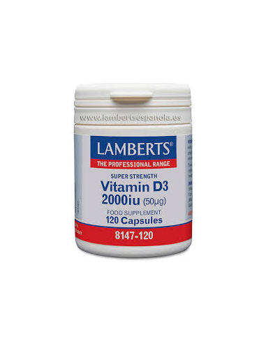 Pack 2 Uds. Vitamina D3 2000 UI (50 µg) de Lamberts
