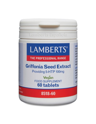 Pack 2 Uds. 5HTP 100 mg (Extracto de semillas de Griffonia)  de Lamberts