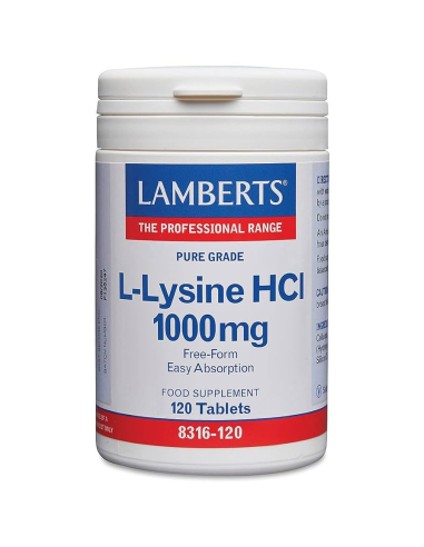 Pack 2 Uds. L-Lisina HCl 1000 mg de Lamberts