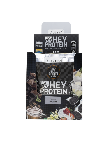 Monodosis Whey Protein Aislado Neutro 30G Sport Live Drasanvi