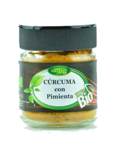 Pack 6 Uds. Cúrcuma Y Pimienta Tarro Grande Bio 80 g  de Artemis Bio
