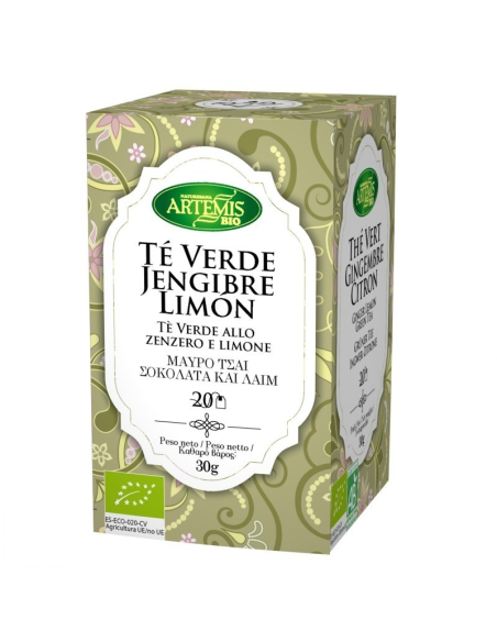 Pack 8 Uds. Infusión Jengibre-Limón Bio 30 g  de Artemis Bio