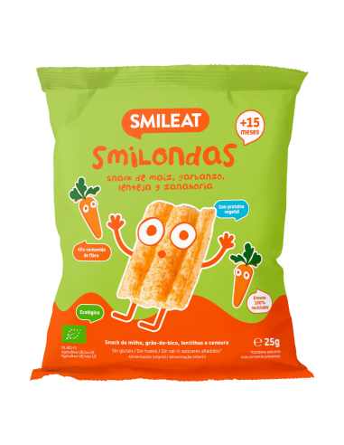 Smilondas Zanahoria Bio 25g Smileat  Snack Natural Saludable