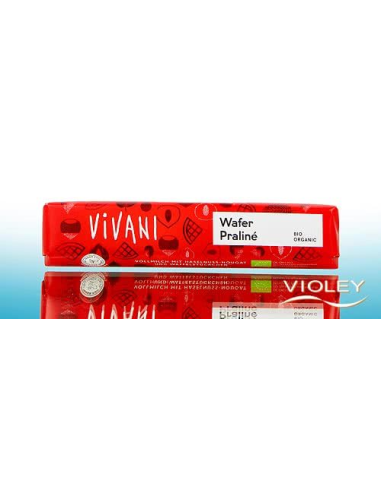 Wafer Praliné Bio Vivani 40g - Chocolate con Leche y Barquillo