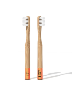 Cepillo de dientes infantil bambú naranja con ratón Hydrophil