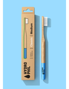 Cepillo de dientes bambú medium Hydrophil natural/Atlántico