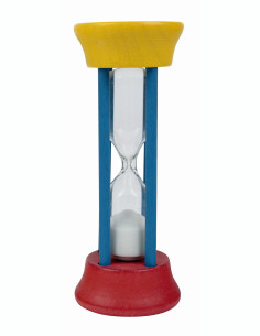 Reloj de arena azul y amarillo 10 cm Redecker elegante