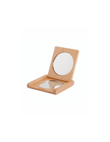 Espejo de bolsillo madera 5 cm Redecker elegante y práctico