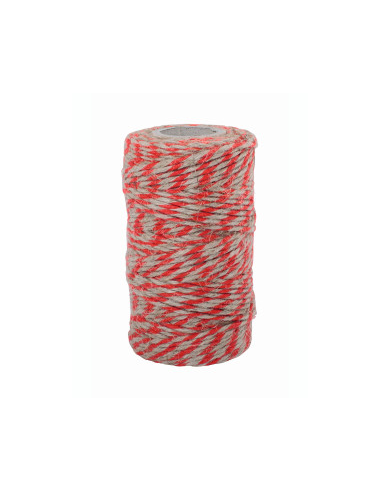 Hilo de lino rojo y natural 55m Redecker  Calidad y durabilidad
