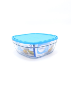 Tuper Vidrio Duralex 23cm con Tapa PE, Apto Micro y Congelador